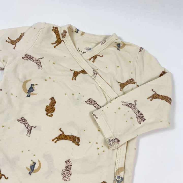 Konges Slojd tiger print baby wrap onesie 3M/62 2