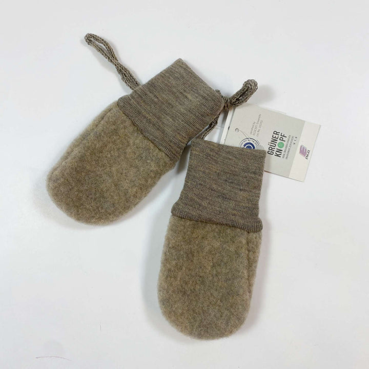 Engel beige melange merino baby mittens Second Season 1/0-12M 2