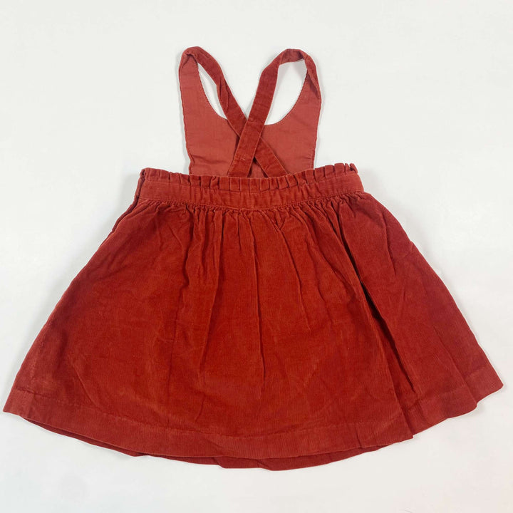 Jacadi rust fine corduroy pinafore 24M/86 2