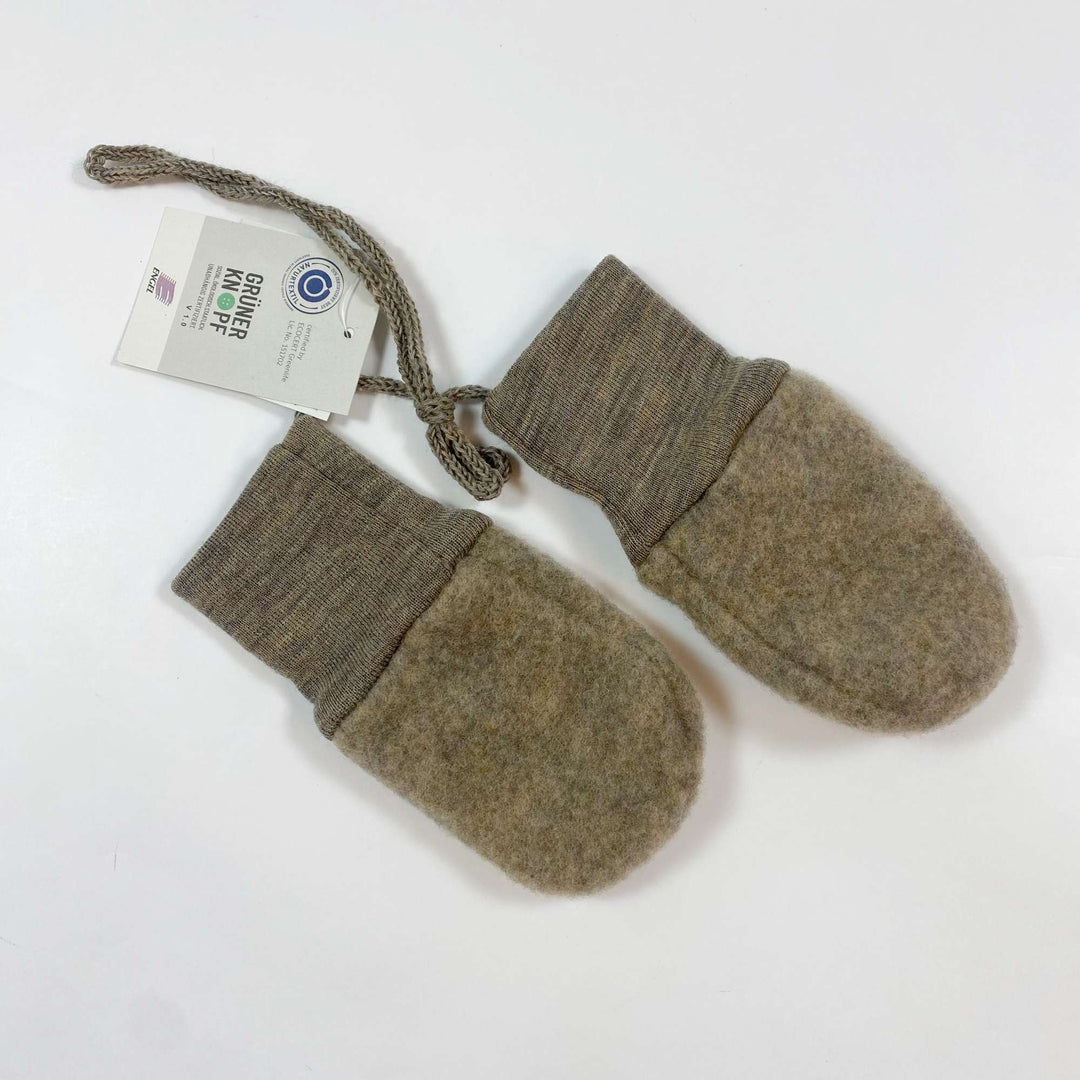 Engel beige melange merino baby mittens Second Season 1/0-12M 1