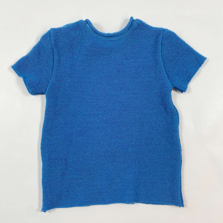 Disana petrol blue virgin wool t-shirt 6-12M/74-80 2