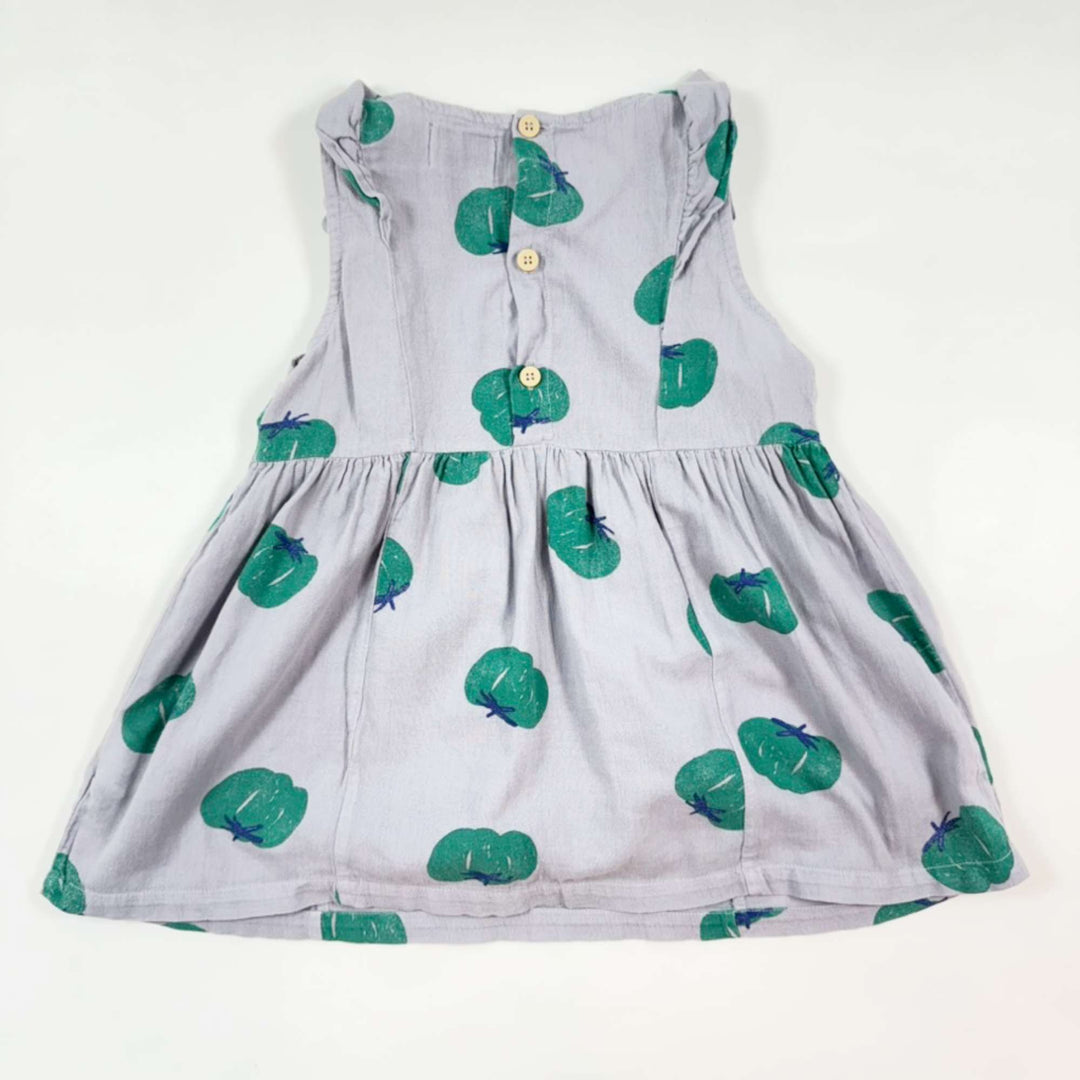 Bobo Choses grey Tomatoes All Over sleeveless ruffle dress 18-24M/86 2
