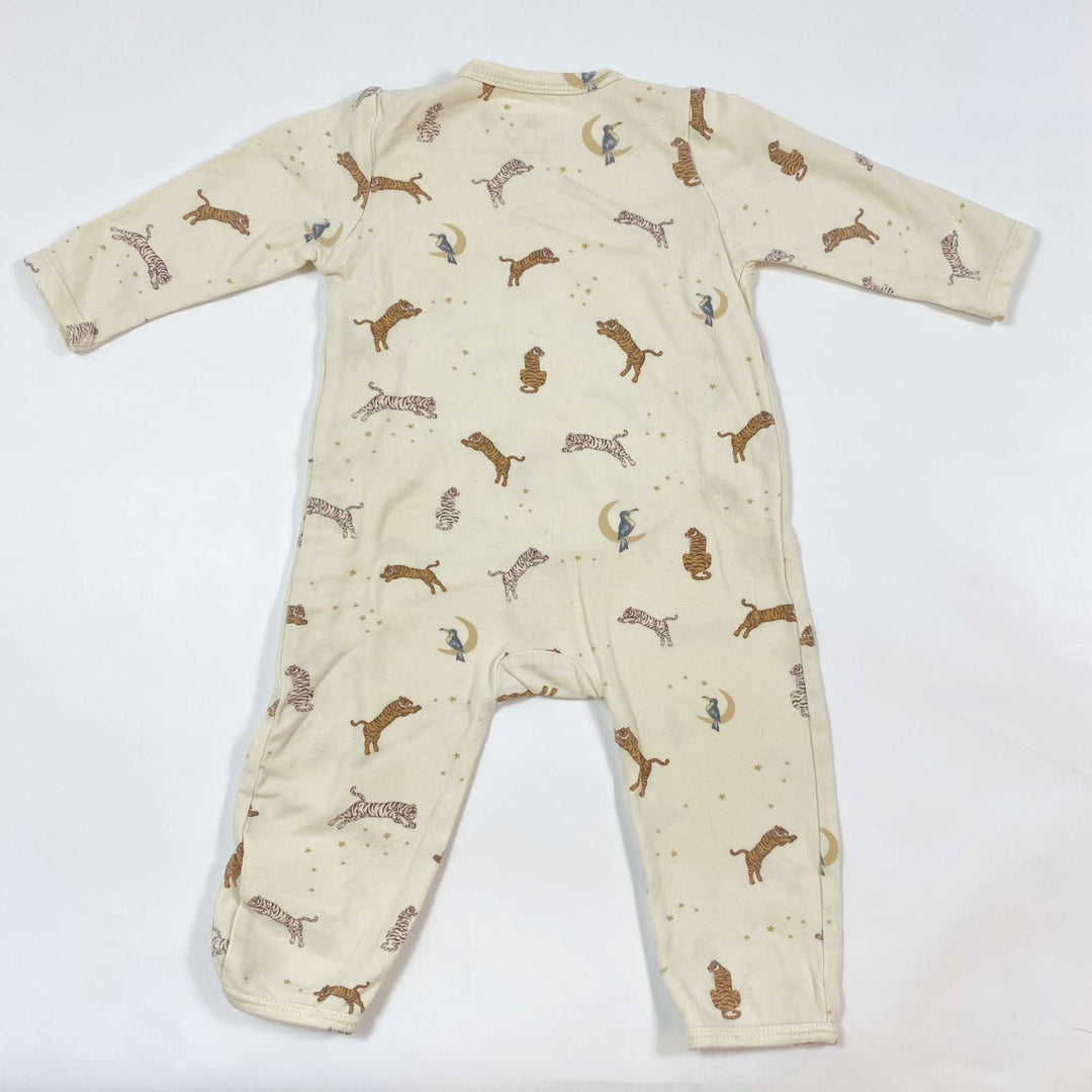 Konges Slojd tiger print baby wrap onesie 3M/62 3
