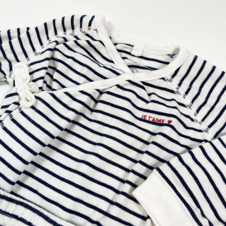 Petit Bateau je t'aime baby set 6M/67 2