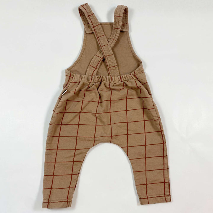 Mainio brown check dungarees 3-6M/62-68 2