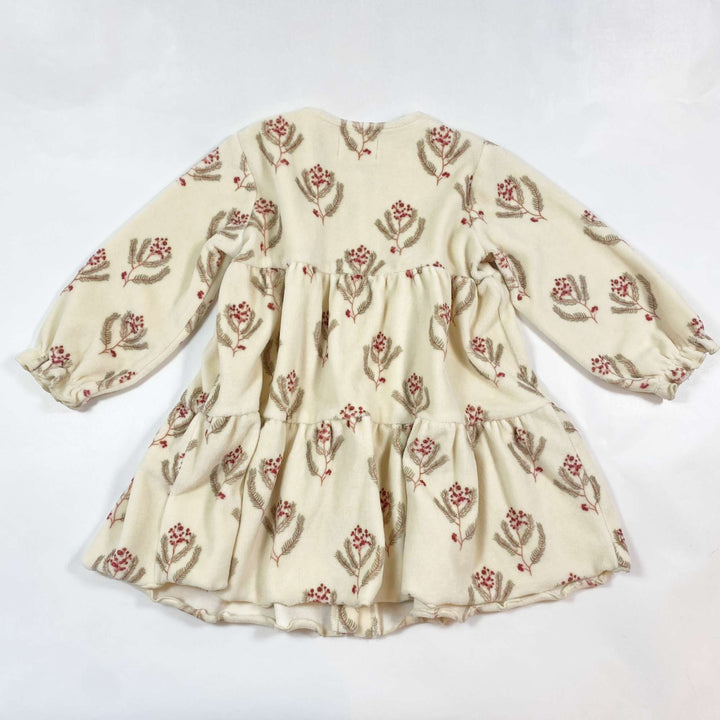 Konges Slojd Velvet Christmas Dress Jolly Christmas Vintage Flower 18M 2