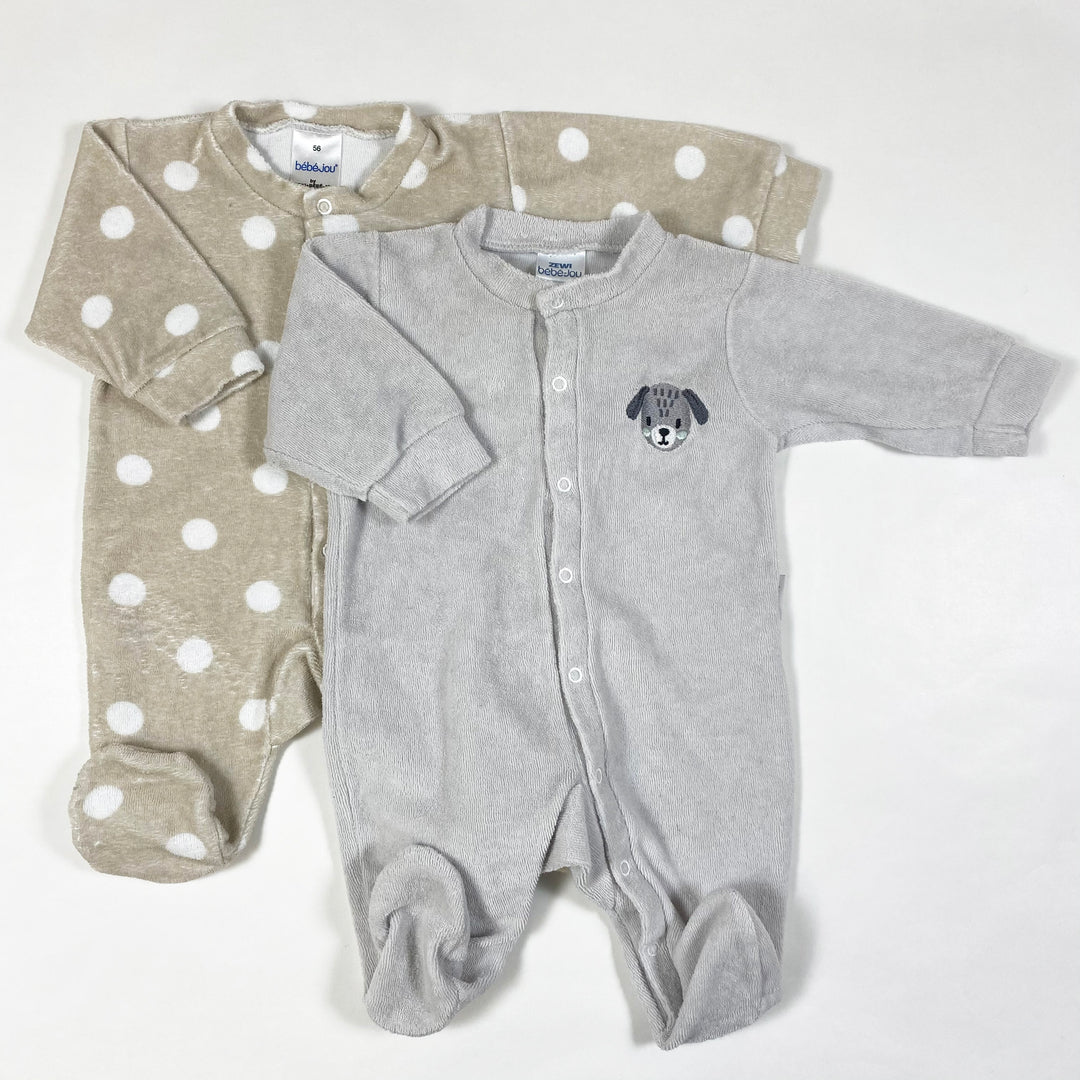 Zewi grey/beige terry pyjama set of 2 56 1