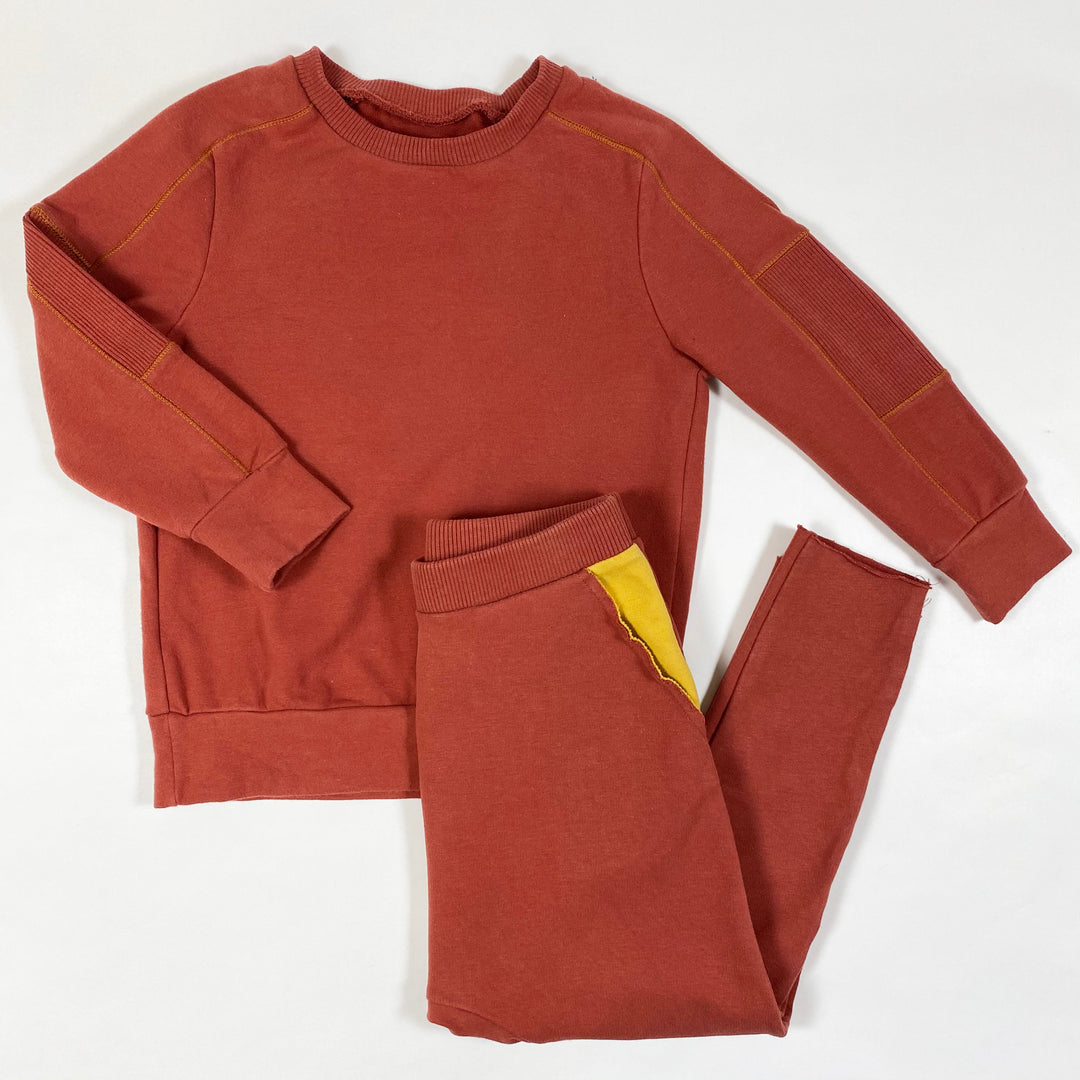 Little Hedonist rust sweatshirt & pants set 98/104cm 1