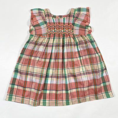 Bonpoint green red smocked dress 2Y 1