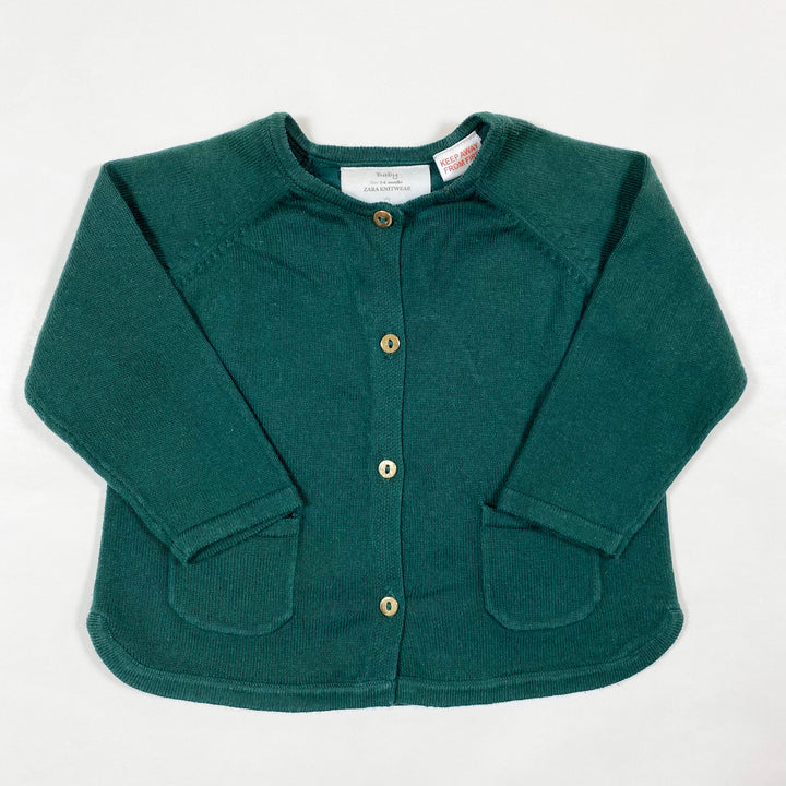 Zara bottle green cardigan 3-6M/68 1