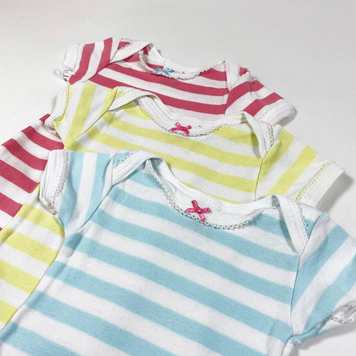 Petit Bateau set of 3 striped short-sleeved bodys 3M/60cm 2