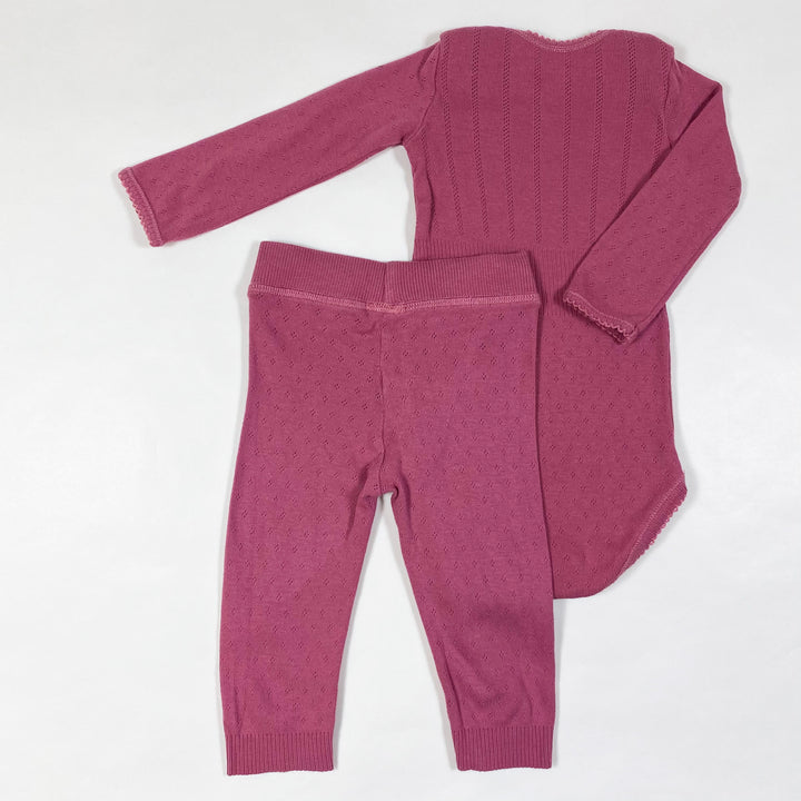Noa Noa berry pink body + legging set 68/6M 3