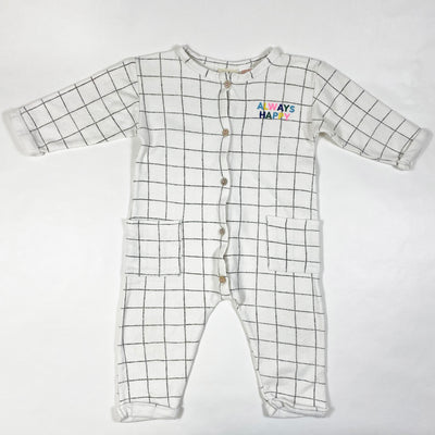Zara ecru check jumpsuit 12-18M/86 1