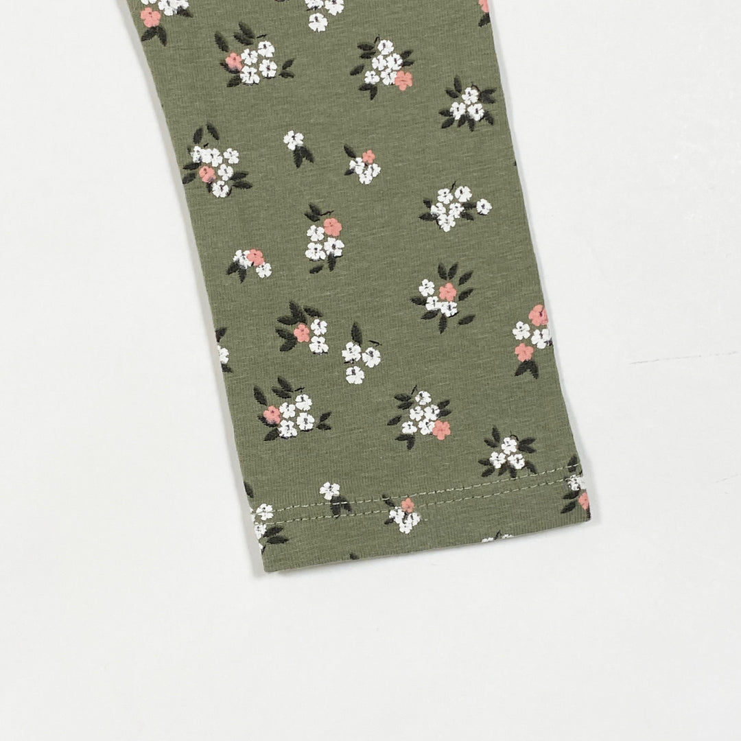 Tape À L'Oeil green floral tights 5Y/110