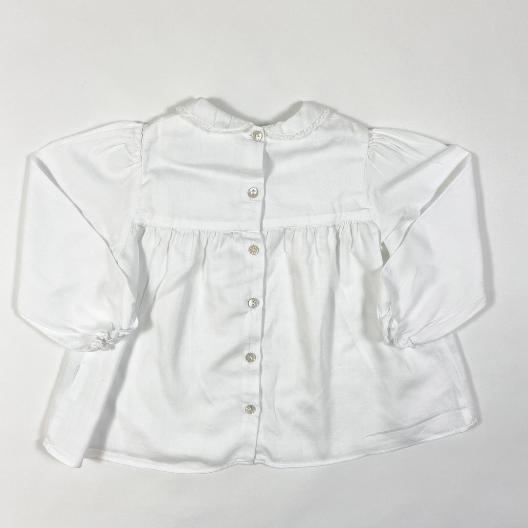 Tartine et Chocolat white long-sleeved blouse with golden embroidery 2Y