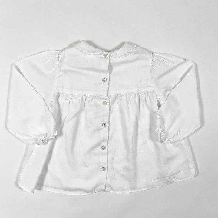 Tartine et Chocolat white long-sleeved blouse with golden embroidery 2Y