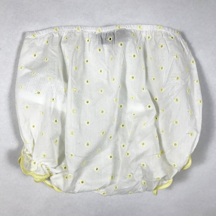 Pili Carrera white bloomers with yellow embroidery 4Y/101-107