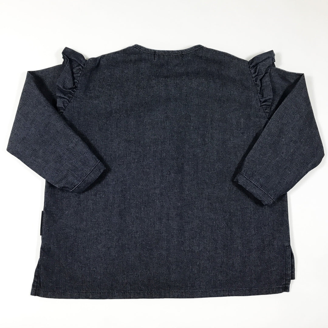 Tinycottons long-sleeved denim ruffle blouse 4Y
