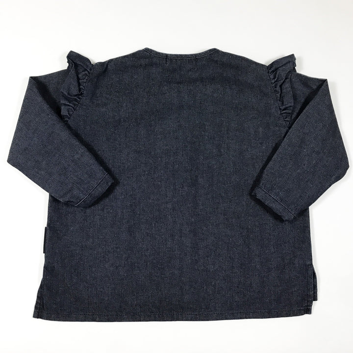 Tinycottons long-sleeved denim ruffle blouse 4Y