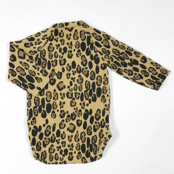 Mini Rodini leopard print long-sleeved wickelbody 62