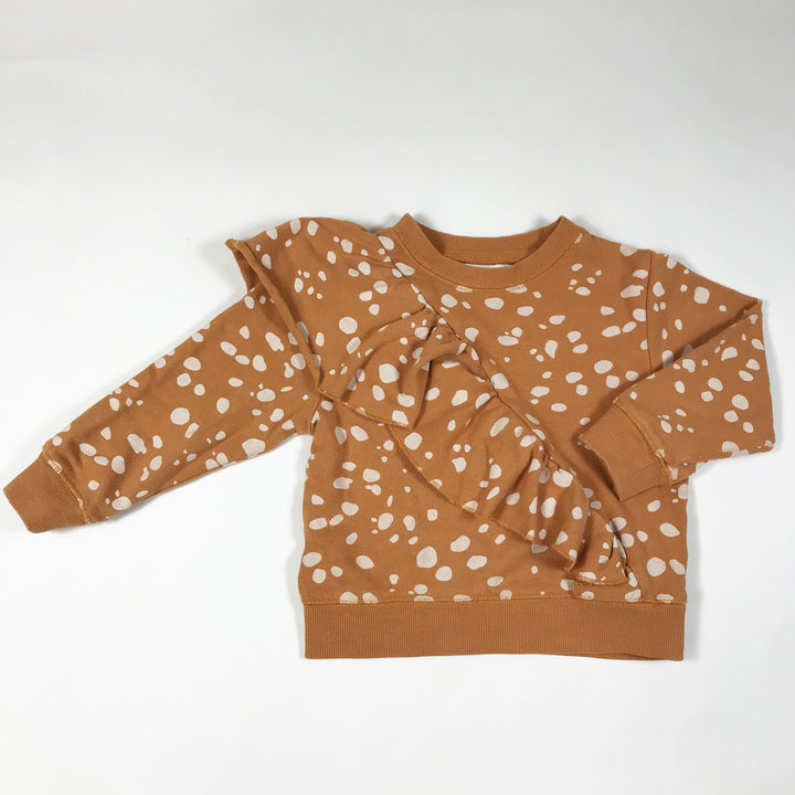 Minimarket orange sweatshirt with white spots 86-92