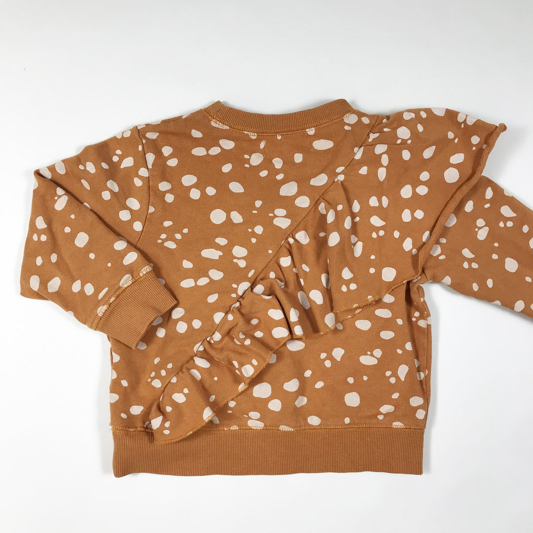Minimarket orange sweatshirt with white spots 86-92