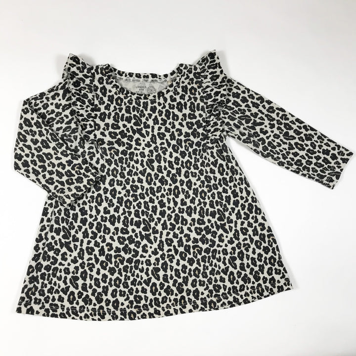 Lindex leopard print long-sleeved dress 92