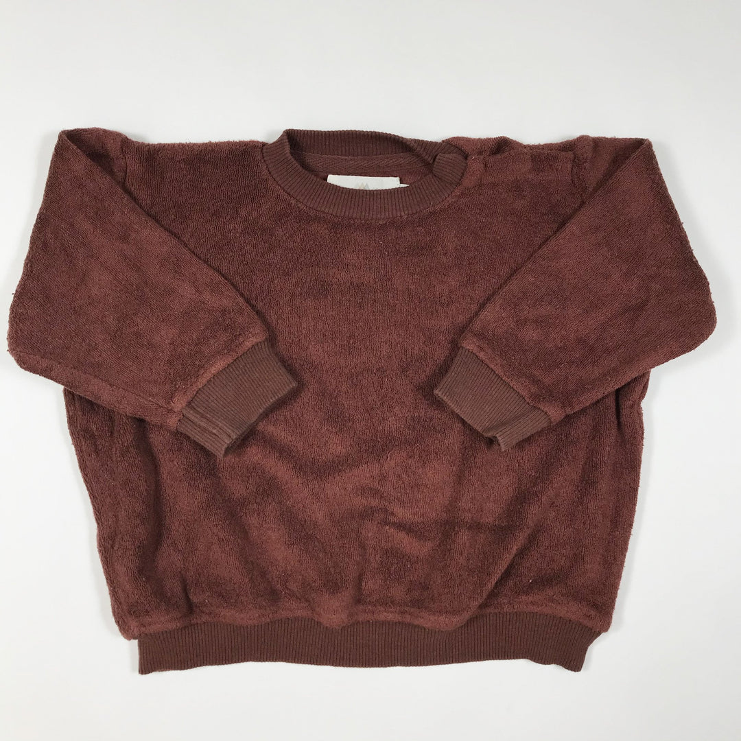Konges Slojd maroon French terry sweatshirt 68-74