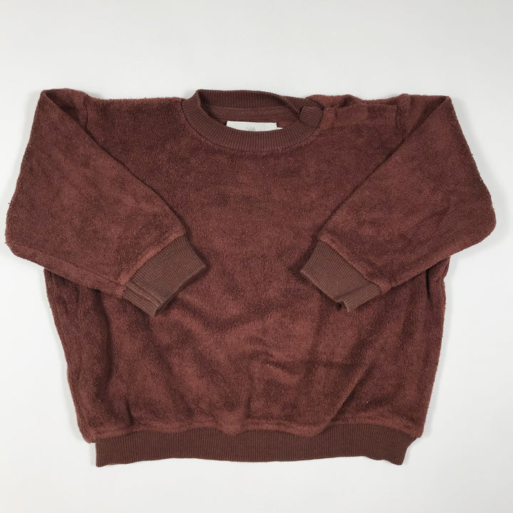 Konges Slojd maroon French terry sweatshirt 68-74
