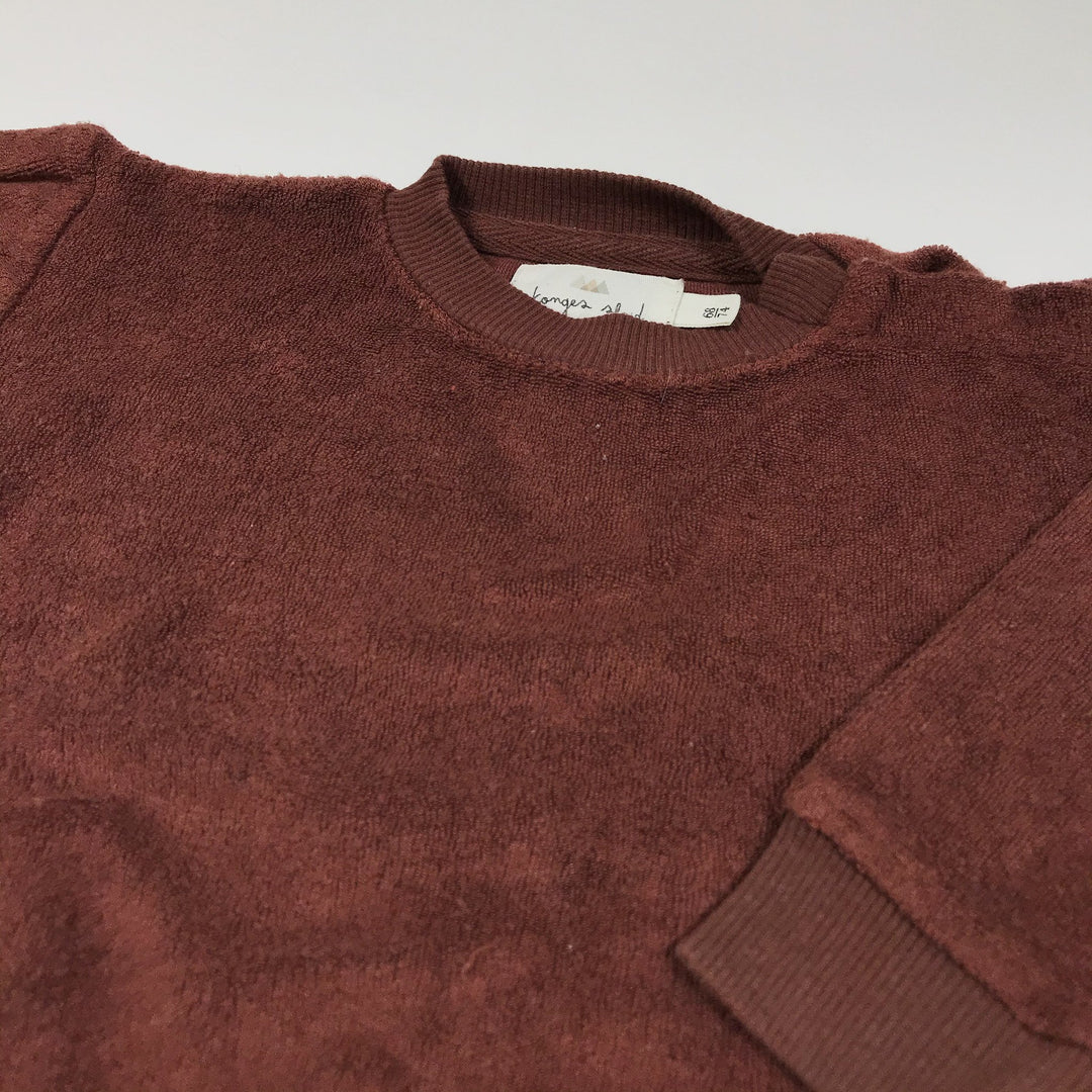 Konges Slojd maroon French terry sweatshirt 68-74