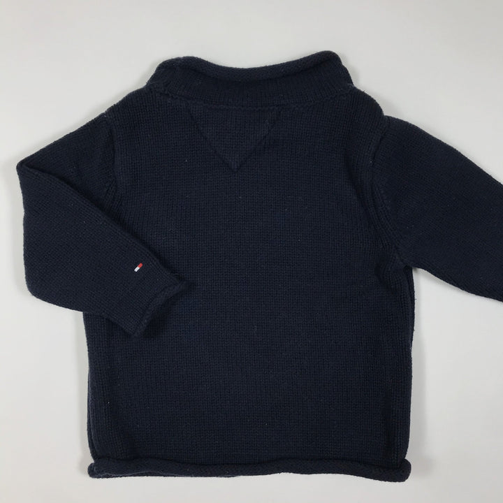 Tommy Hilfiger marineblauer Baumwoll-Strickpullover 6-9M