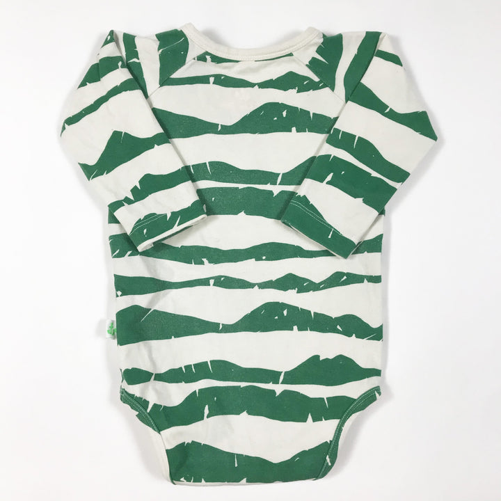 Noé & Zoë ecru/green long-sleeved body 3-6M