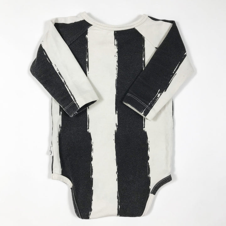 Noé & Zoë black/ecru bold stripe long-sleeved body 3-6M