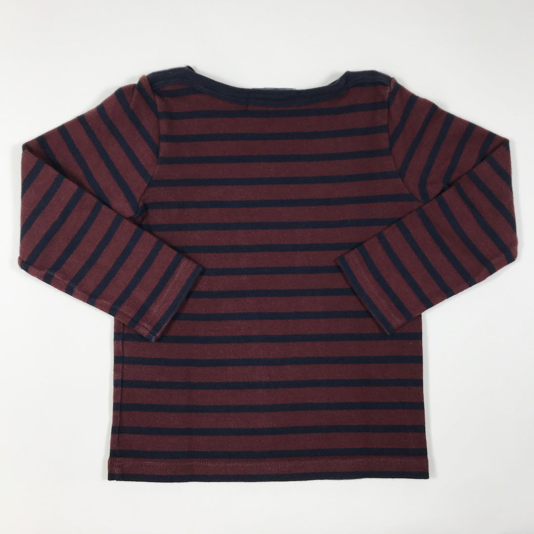 Petit Bateau burgundy and blue marinière 36M/95