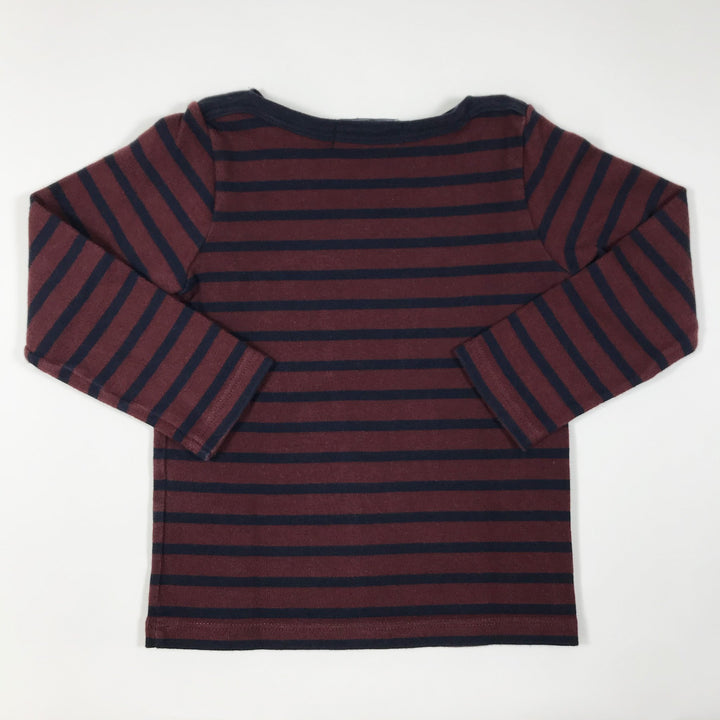 Petit Bateau burgundy and blue marinière 36M/95