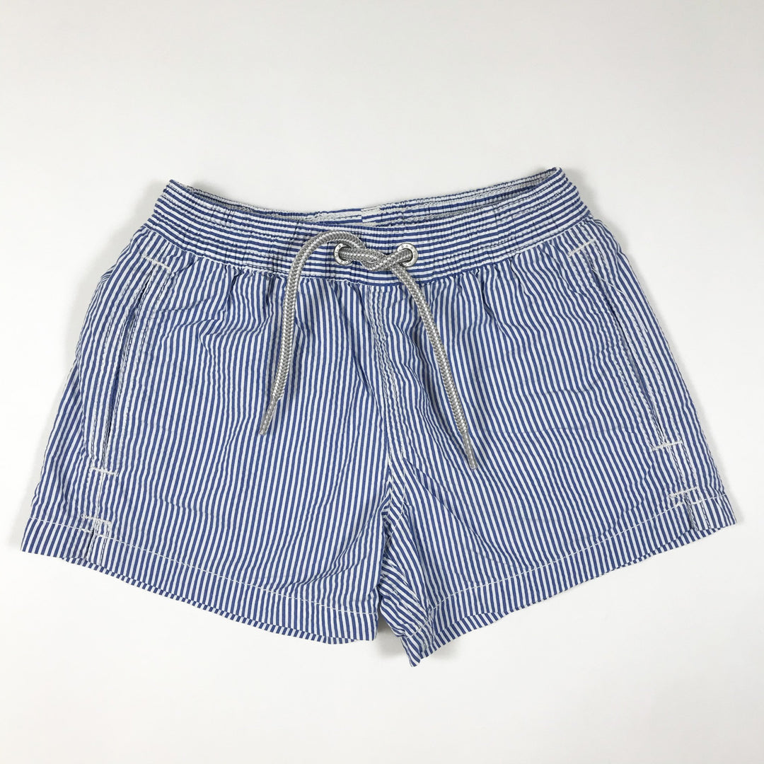 MC2 Saint Barth blue striped seersucker swimshorts 4Y