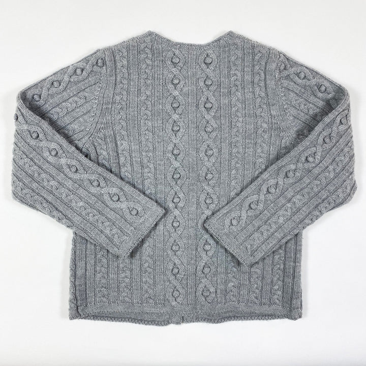 Petit Bateau grey cable knit cardigan 6A/116
