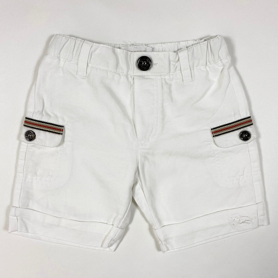 Burberry white shorts with embroidered pockets 3M/60