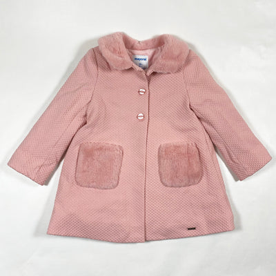Mayoral pink coat with faux fur detailing Second Season 36M/98 1