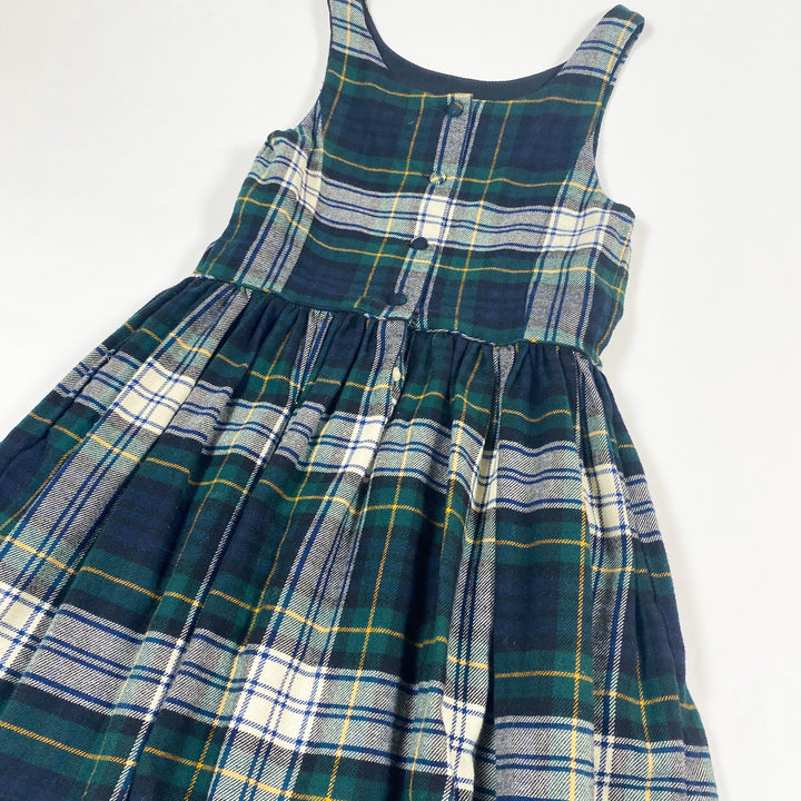 Ralph Lauren green checked flannel dress 6Y 2