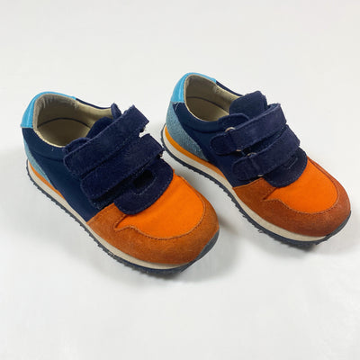 Jacadi orange colour block suede leather sneakers 26 1