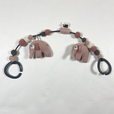 Sebra pink elephant knit stroller chain One size 1