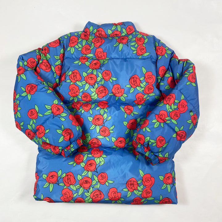 Mini Rodini blue roses puffer acket 116/122 3