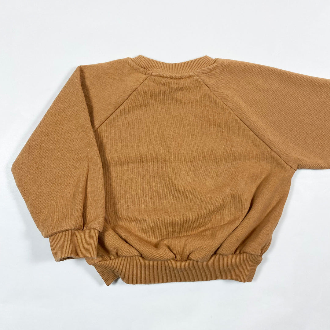 Mini Rodini brown cat sweatshirt 80/86 2