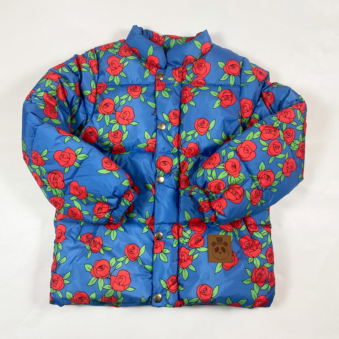 Mini Rodini blue roses puffer acket 116/122 1