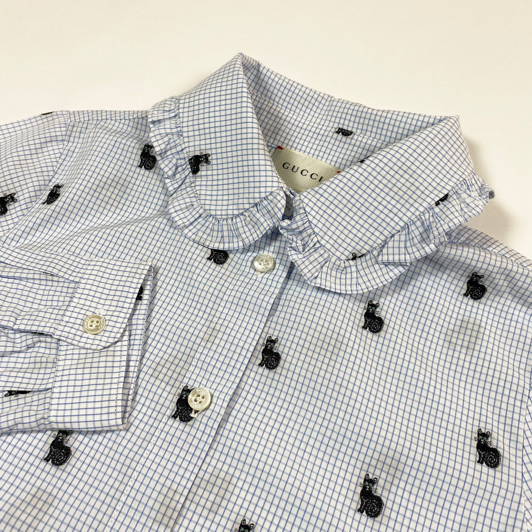 Gucci cat embroidered blouse 6Y 2