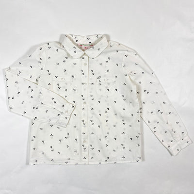 Bonpoint white cherry print blouse 6Y 1