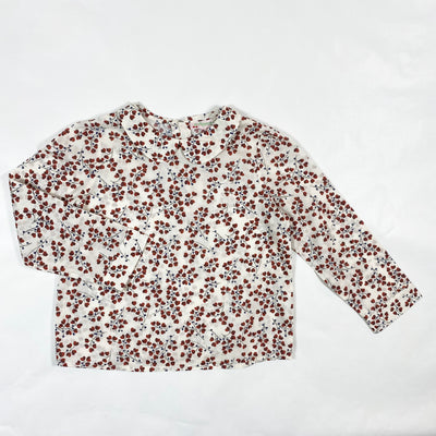 Bonpoint heart leaf print blouse 6Y 1