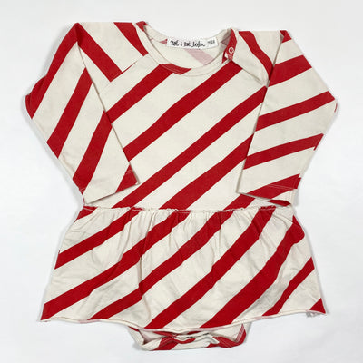 Noé & Zoë red striped dress 12/18M 1