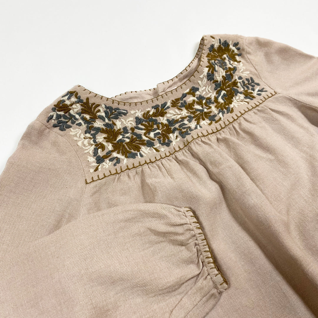 Bonpoint beige embroidered wool blend blouse 6Y 2